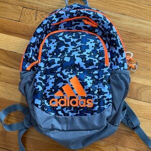 Adidas Kids' Camo Backpack in Blue and Orange